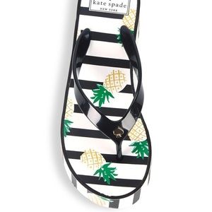 Kate Spade Pineapple Striped Platform Flip Flops